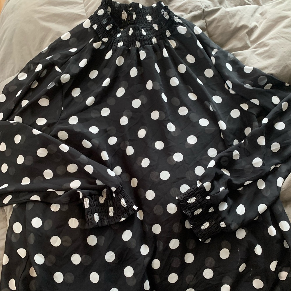 Torrid polka dots blouse